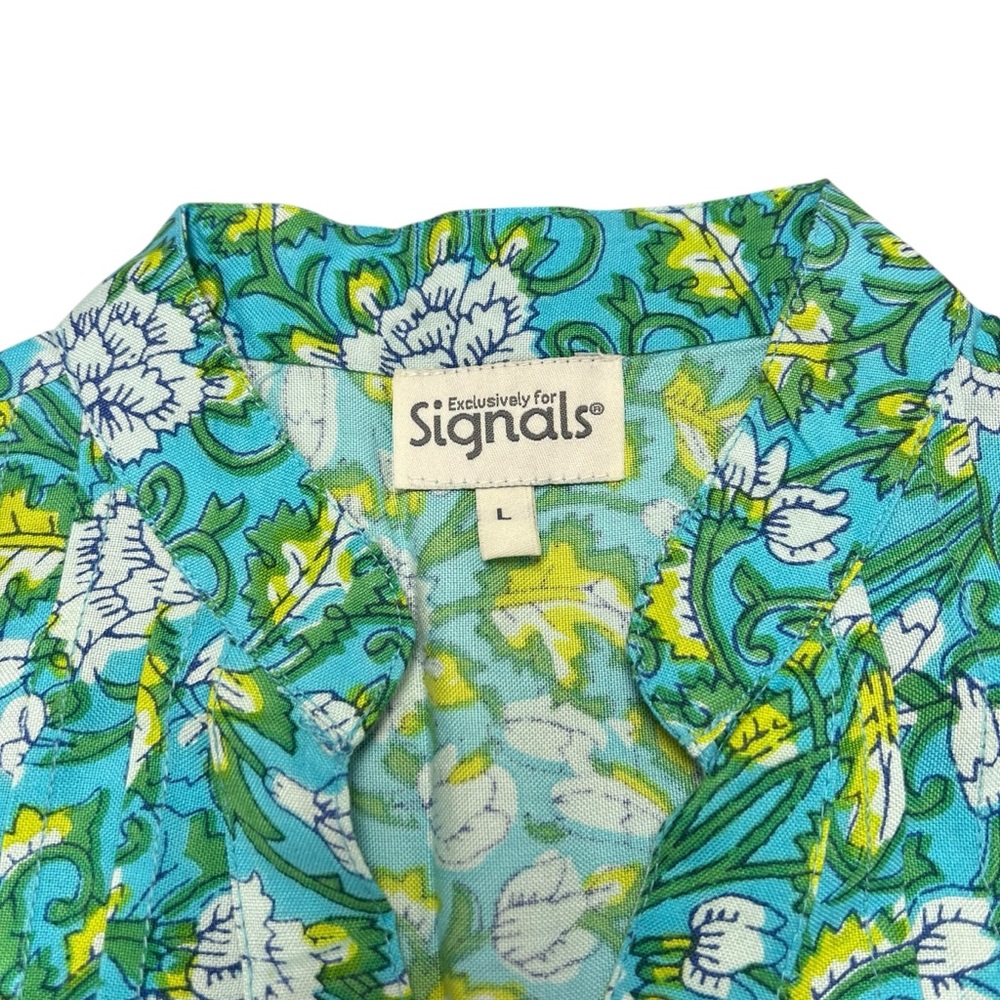 Signals NEW Teal Women’s 2piece Pajama Pant Set SZ L - Picture 3 of 12